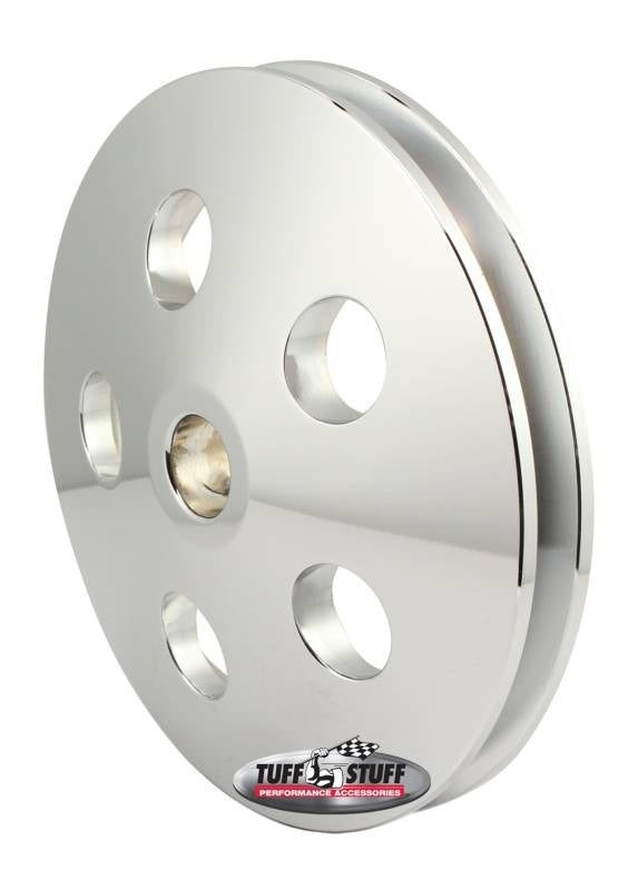 TUFF-STUFF V-Groove Power Steering Pulley Polished Engines and Components Belts and Pulleys main image