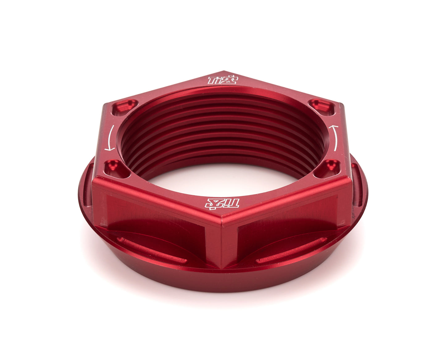 Ti22 PERFORMANCE Axle Nut LH Lightweight Aluminum Red Fasteners Drivetrain Fastener Kits main image