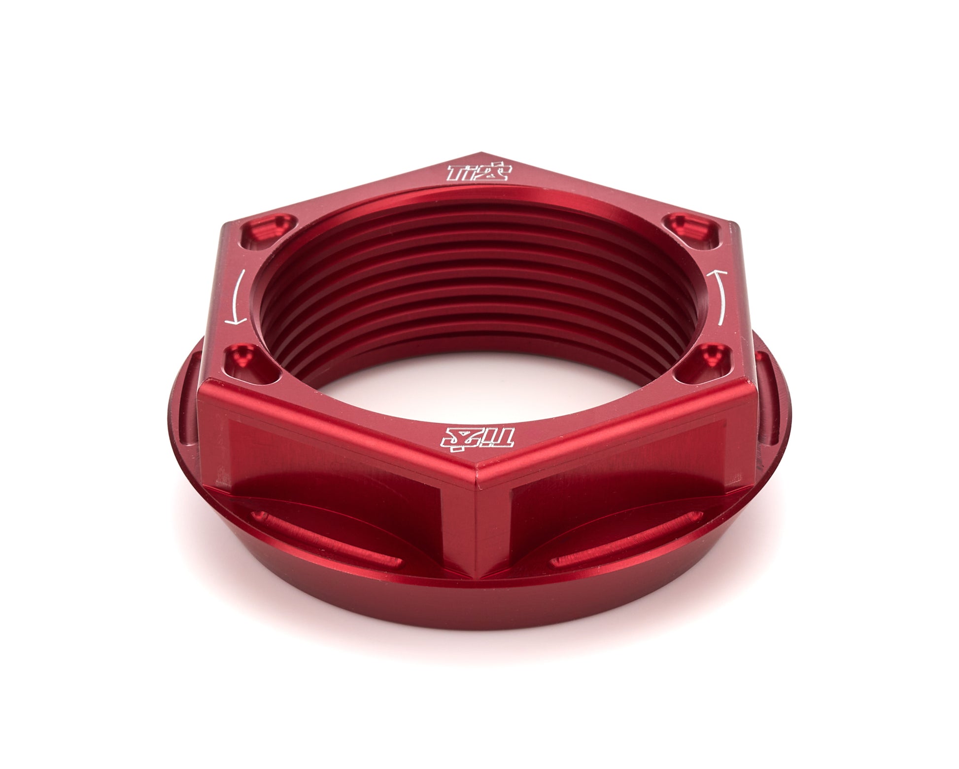 Ti22 PERFORMANCE Axle Nut LH Lightweight Aluminum Red Fasteners Drivetrain Fastener Kits main image