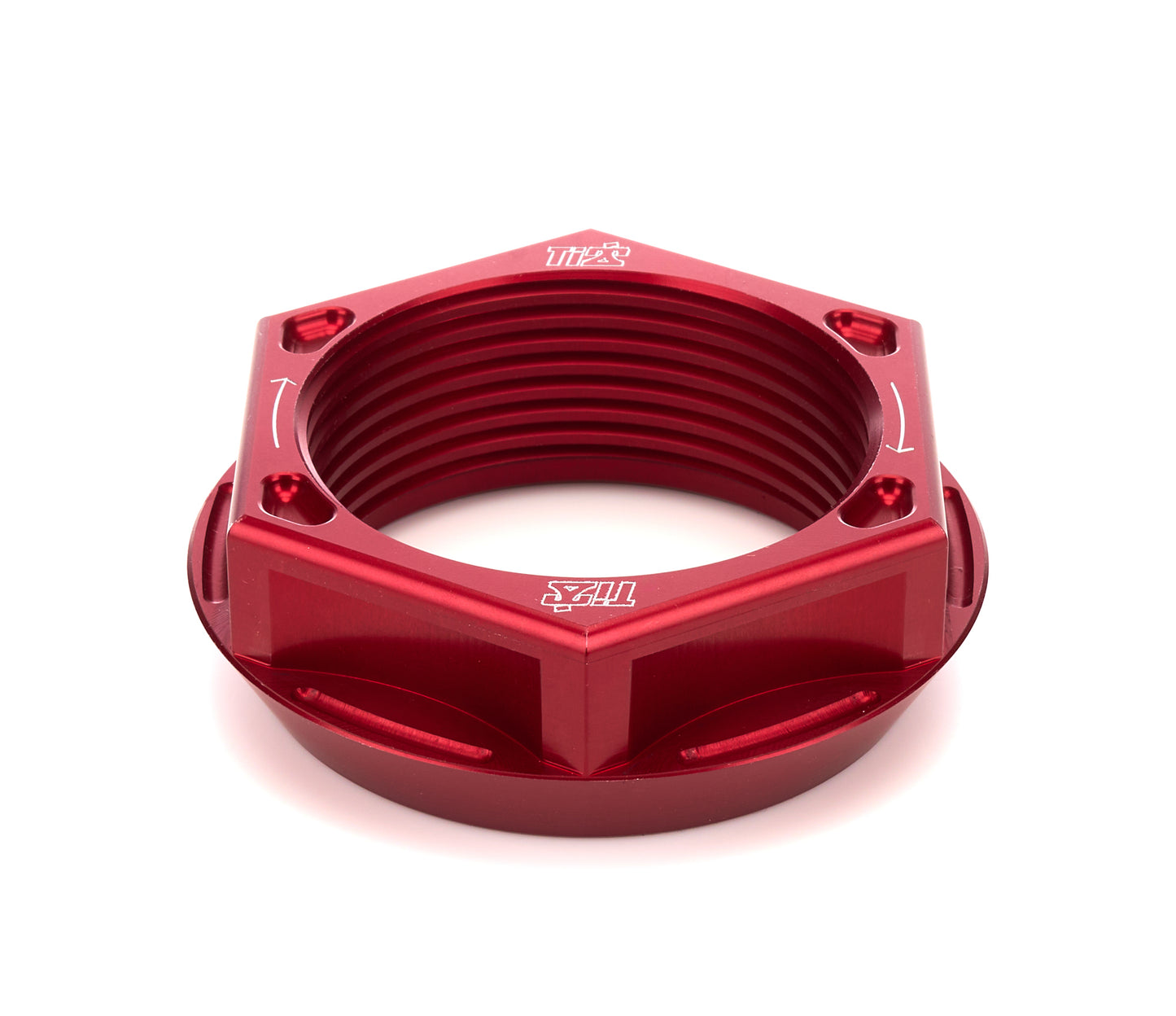 Ti22 PERFORMANCE Axle Nut RH Lightweight Aluminum Red Fasteners Drivetrain Fastener Kits main image