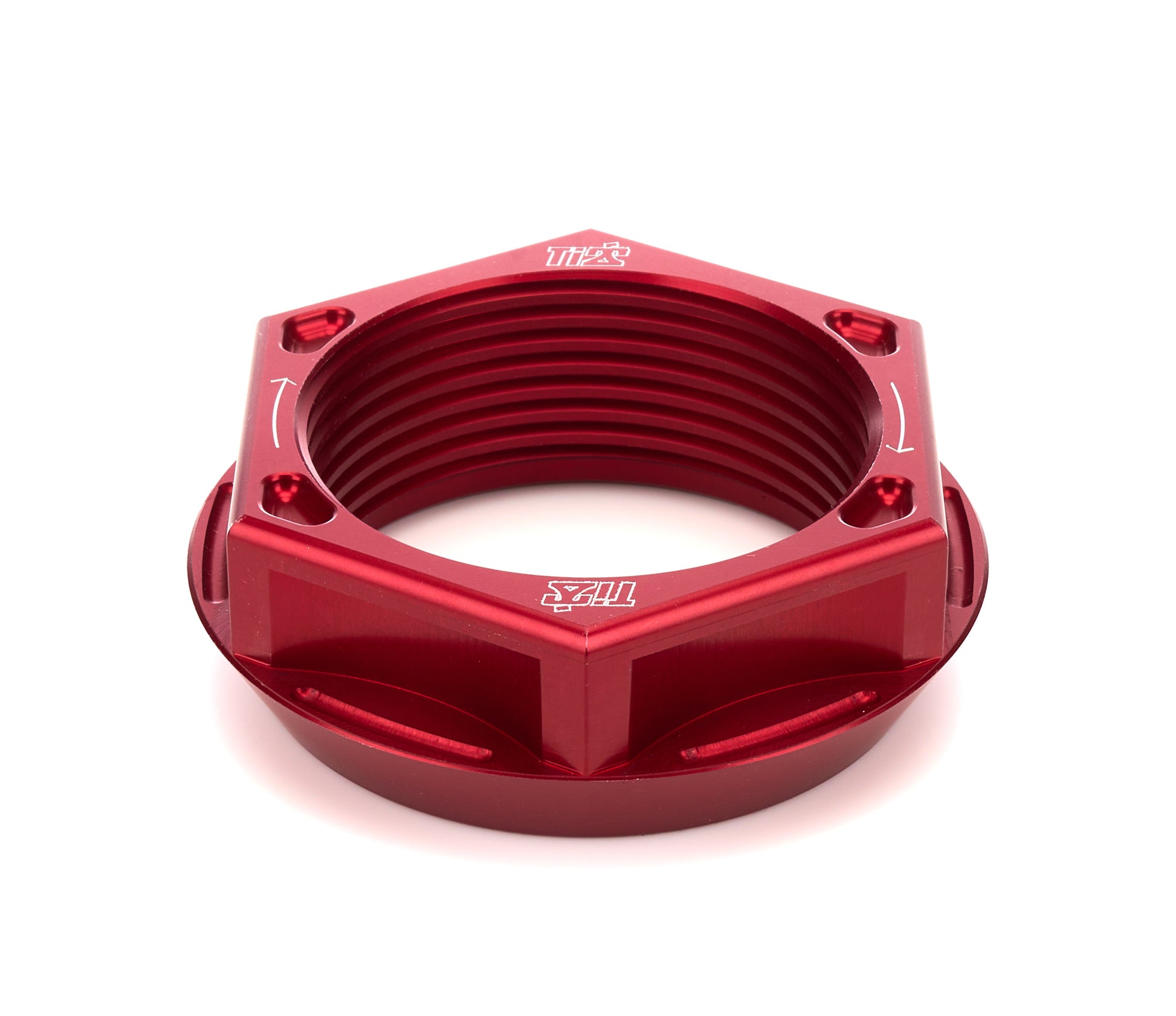 Ti22 PERFORMANCE Axle Nut RH Lightweight Aluminum Red Fasteners Drivetrain Fastener Kits main image