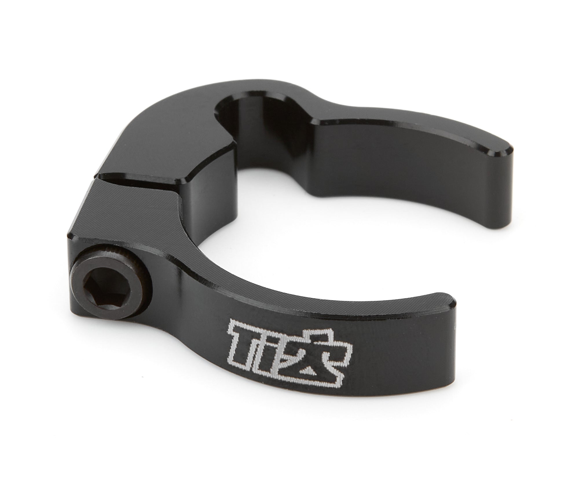 Ti22 Performance Brake Line Clamp 1.38in Aluminum Black Clamps and Brackets Hose Support Brackets main image