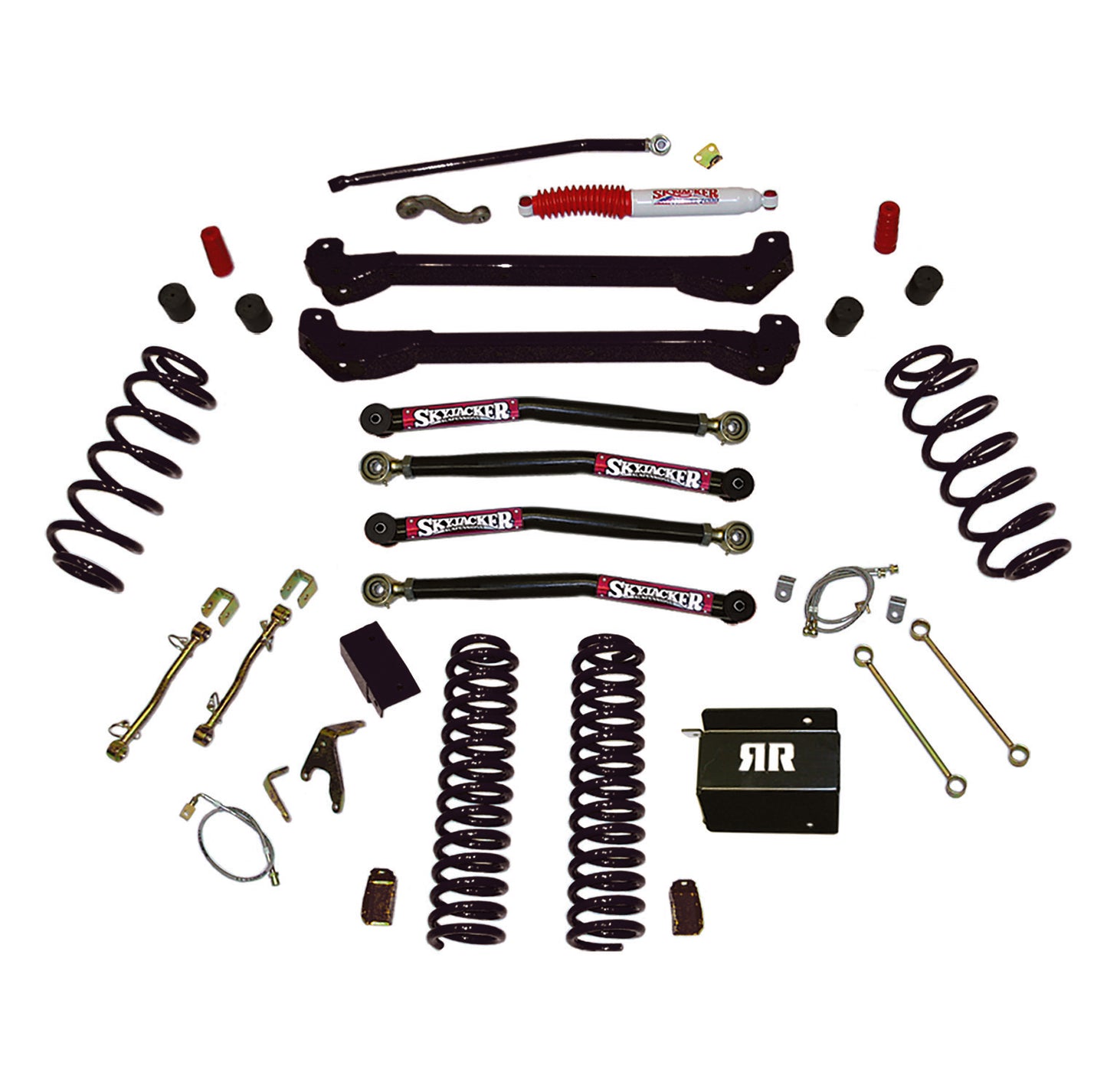 Skyjacker 97-06 Jeep TJ 4in Dual Rate Long Travel Coils Long Arm RR1 Lift Kit TJ40RR1LTK