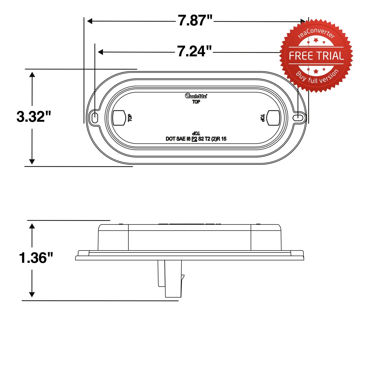 TRK-Lite Brake / Turn Signal Light 60555R main image