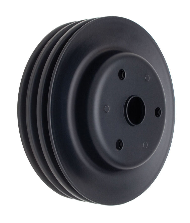 Trans-Dapt SBC LWP Crankshaft Pulley 3 Groove Black Belts and Pulleys Crankshaft Pulleys main image