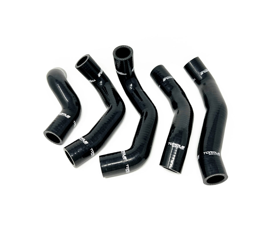 Torque Solution 13-17 Hyundai Veloster 1.6 Turbo Silicone Radiator Hose Kit - Black TS-CH-729BK