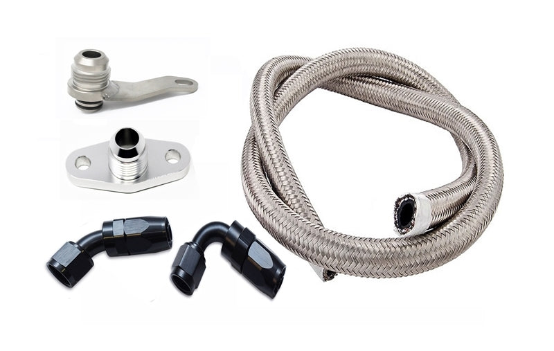 Torque Solution Subaru EJ w/ Garrett GT/GTX -10AN Turbo Oil Return Line Kit TS-SU-486K-G