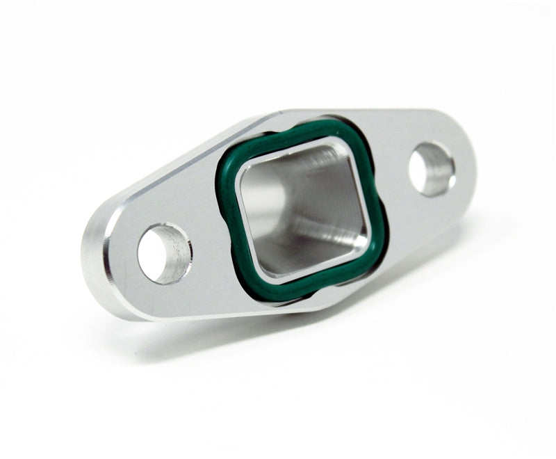 Torque Solution Billet Offset Oil Drain Flange w/ Integrated -10AN TS-UNI-476