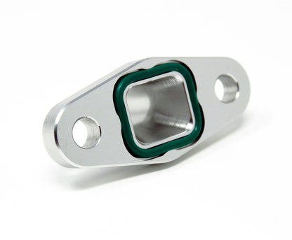 Torque Solution Billet Offset Oil Drain Flange w/ Integrated -10AN TS-UNI-476