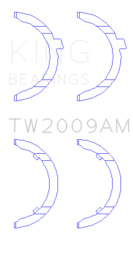 King Engine Bearings Audi KH/1B/2B/MC Thrust Washer Set TW2009AM