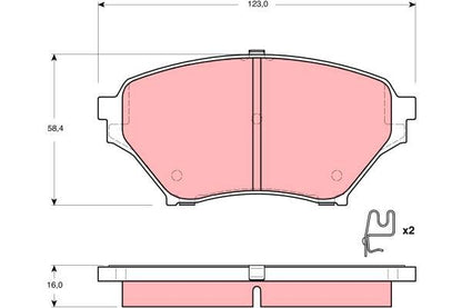 TRW Disc Brake Pad Set TPC0890