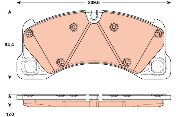 TRW Disc Brake Pad Set TPC1452