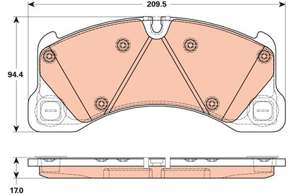 TRW Disc Brake Pad Set TPC1452