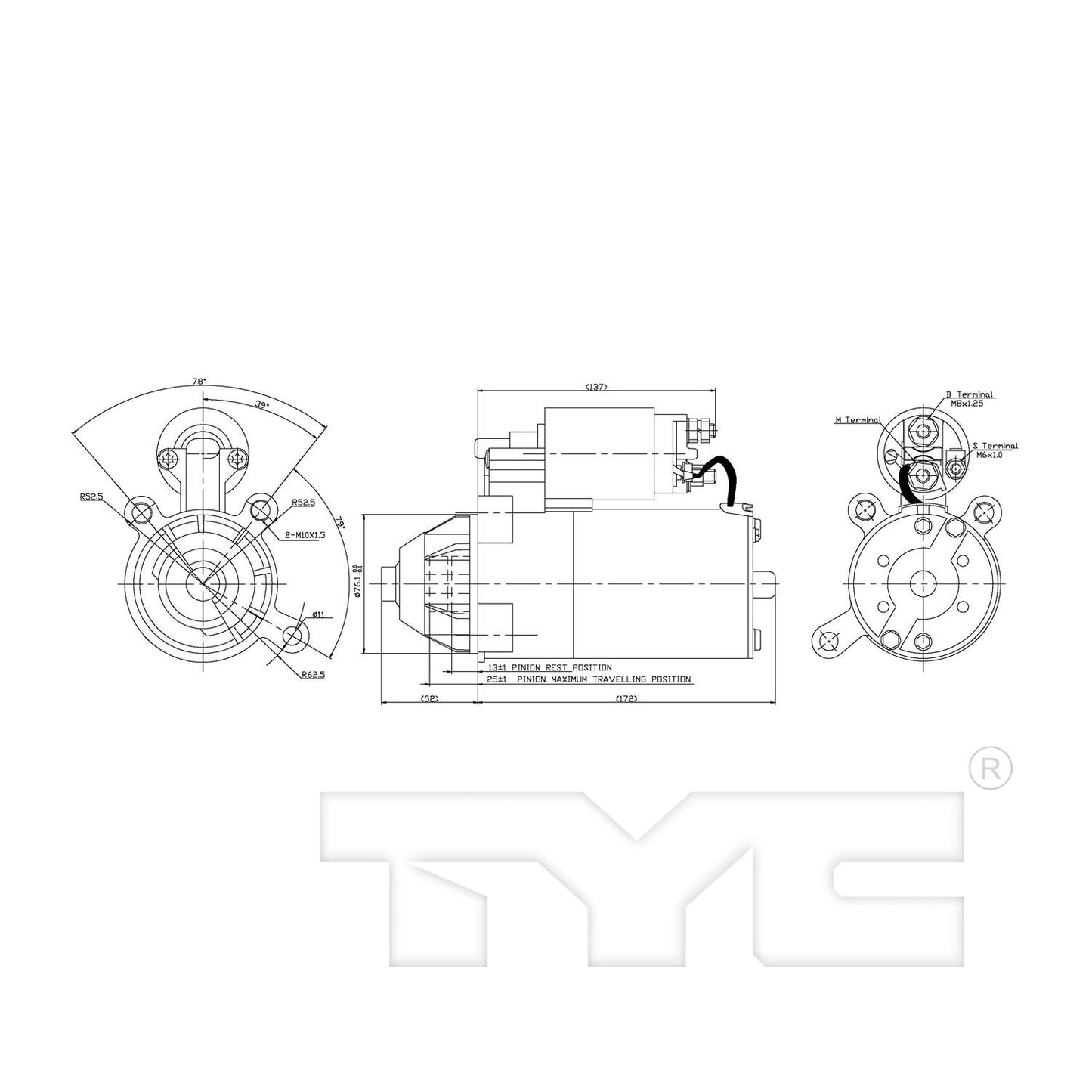 TYC Starter Motor 1-03261