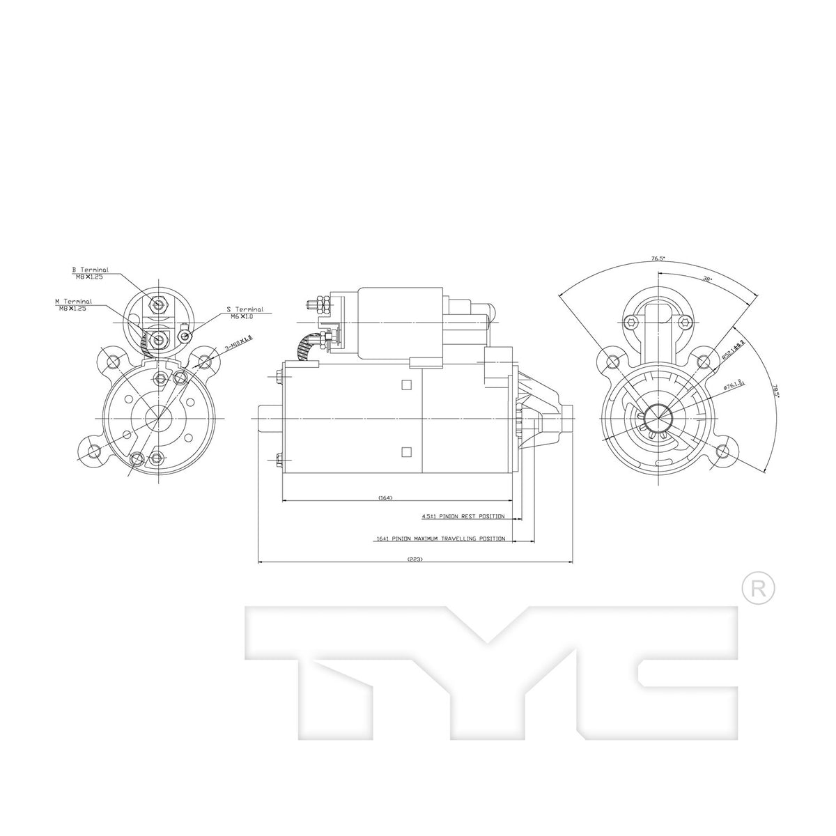 TYC Starter Motor 1-03262