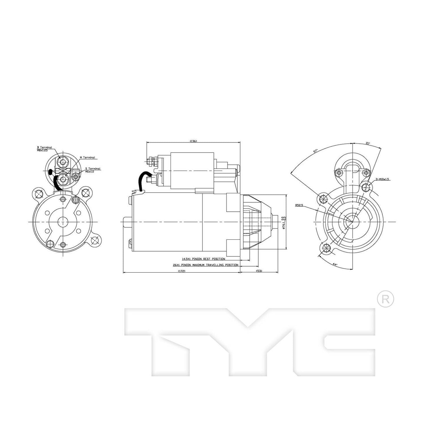 TYC Starter Motor 1-03272