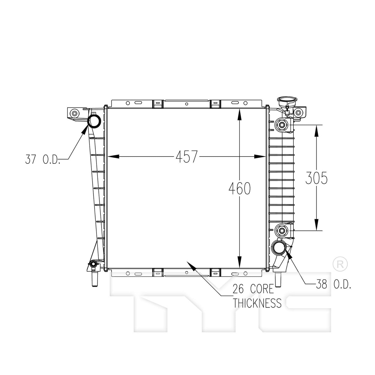 TYC TYC Radiator 1062
