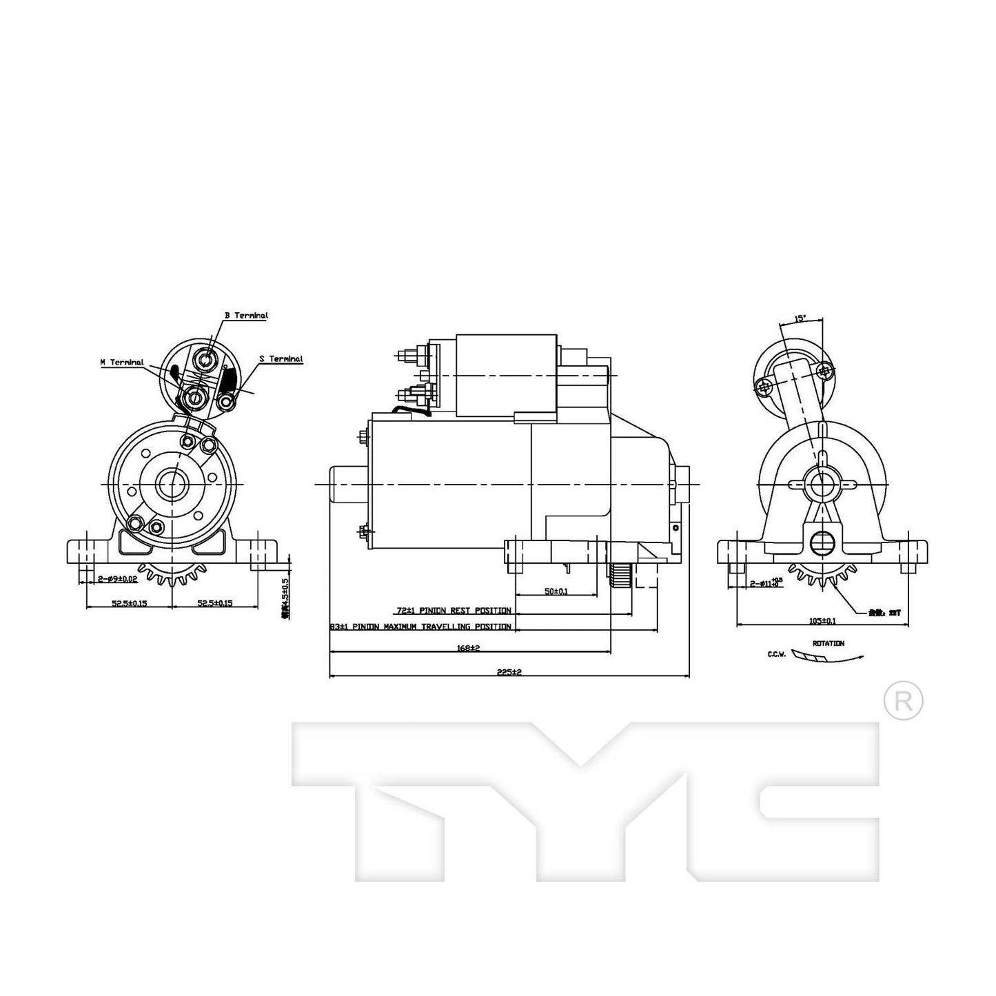 TYC Starter Motor 1-06643