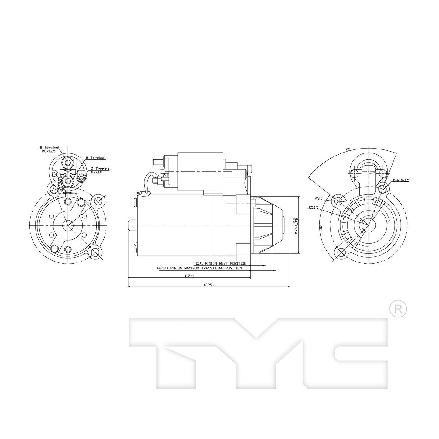 TYC Starter Motor 1-06678