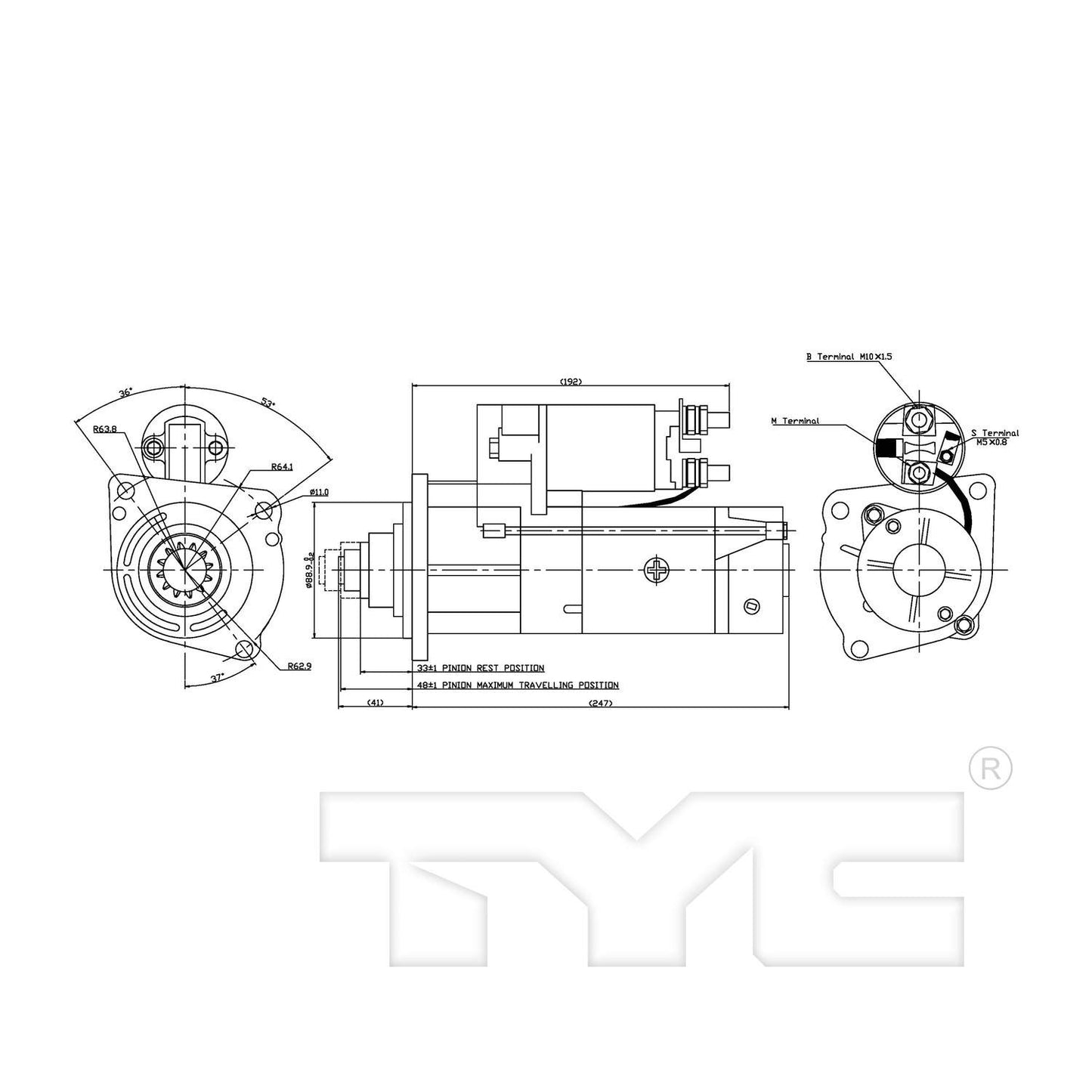 TYC Starter Motor 1-17578