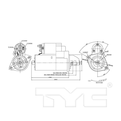TYC Starter Motor 1-17702