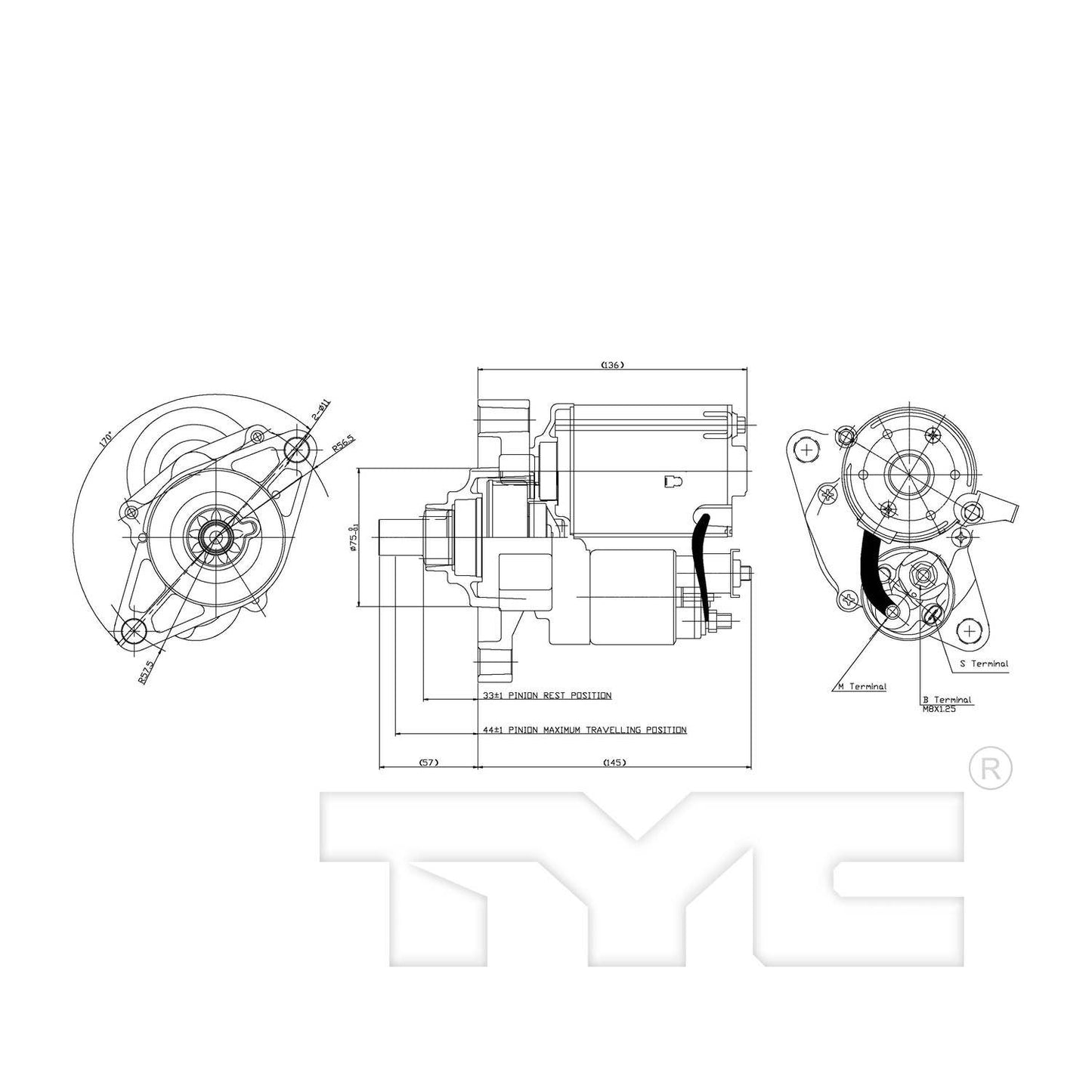 TYC Starter Motor 1-17721
