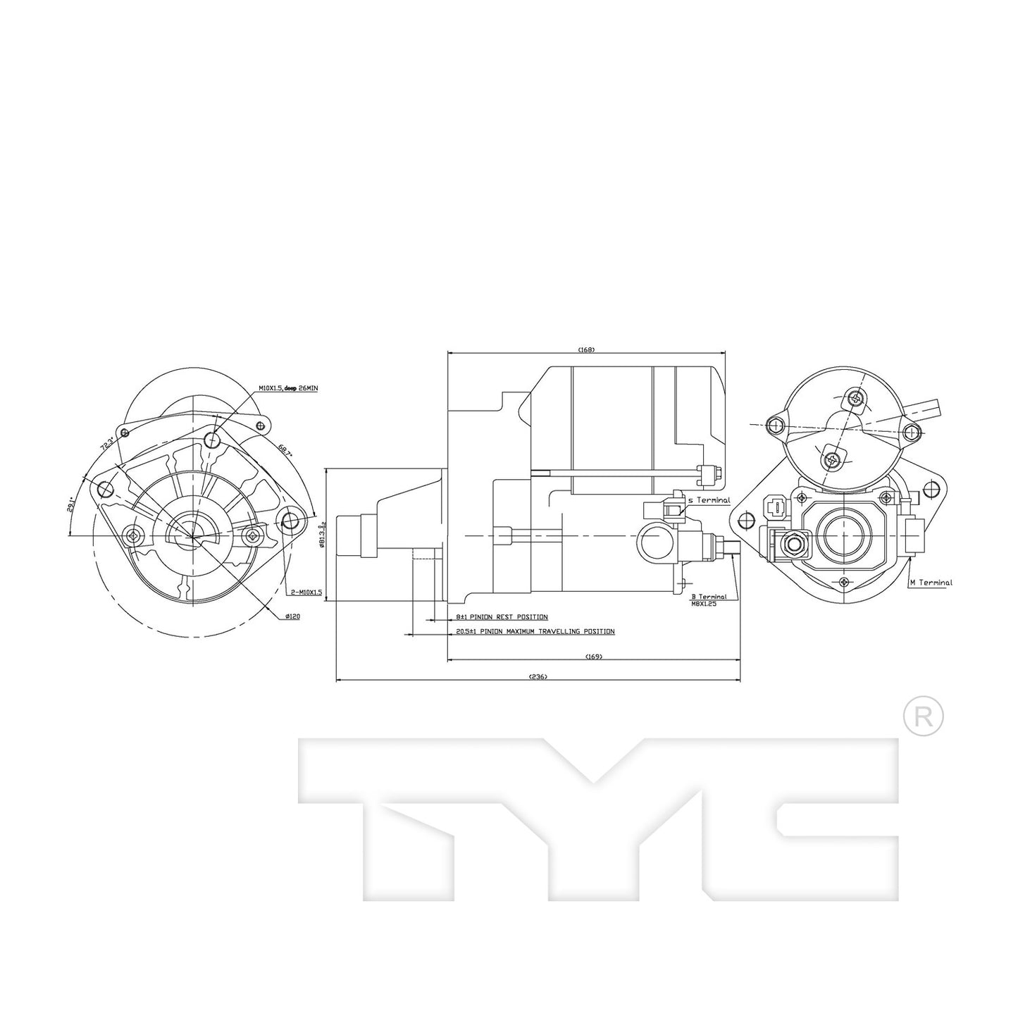 TYC Starter Motor 1-17735