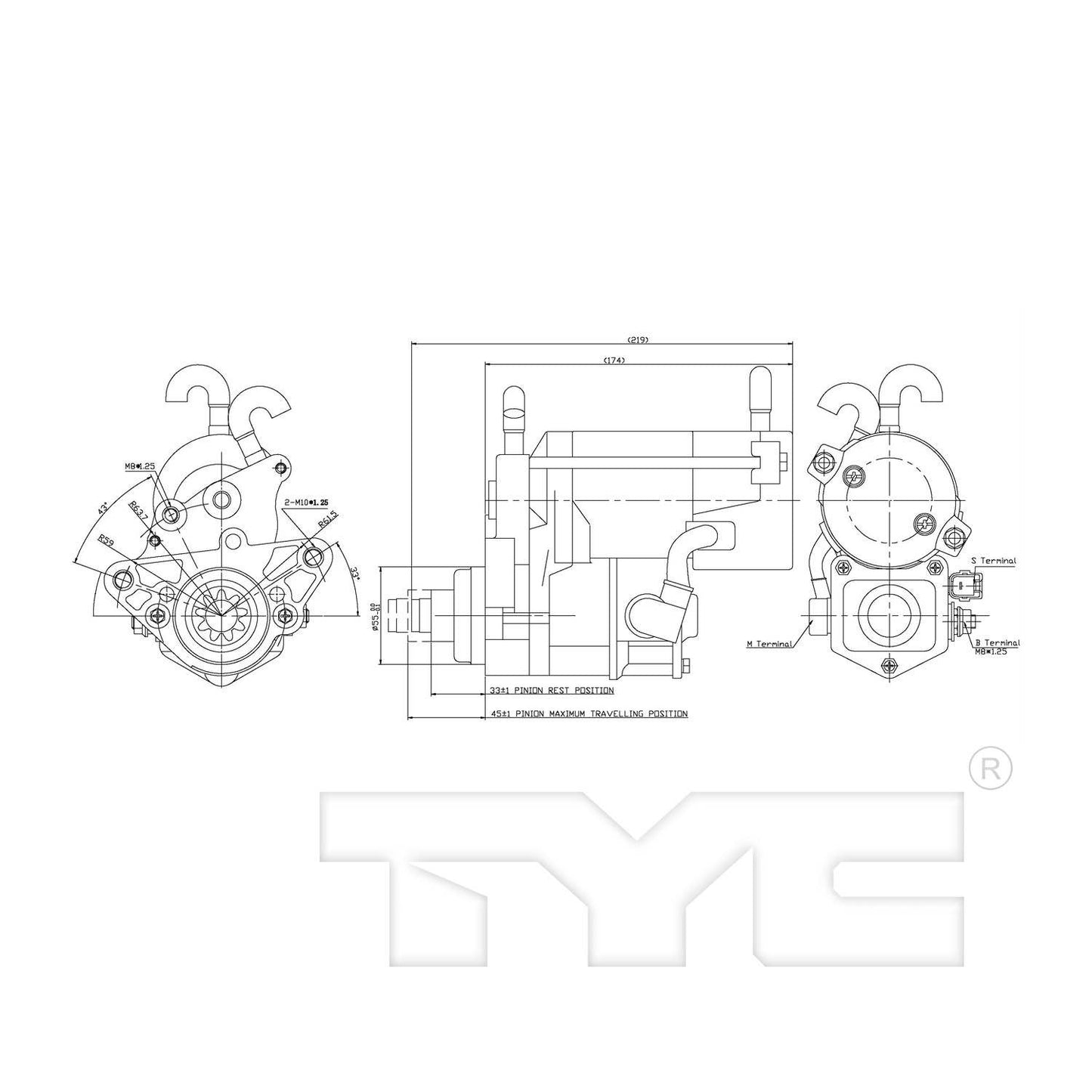 TYC Starter Motor 1-17748