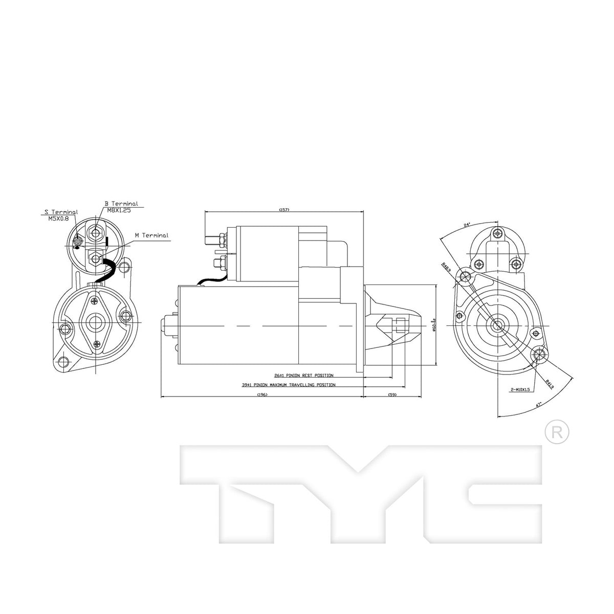 TYC Starter Motor 1-17757
