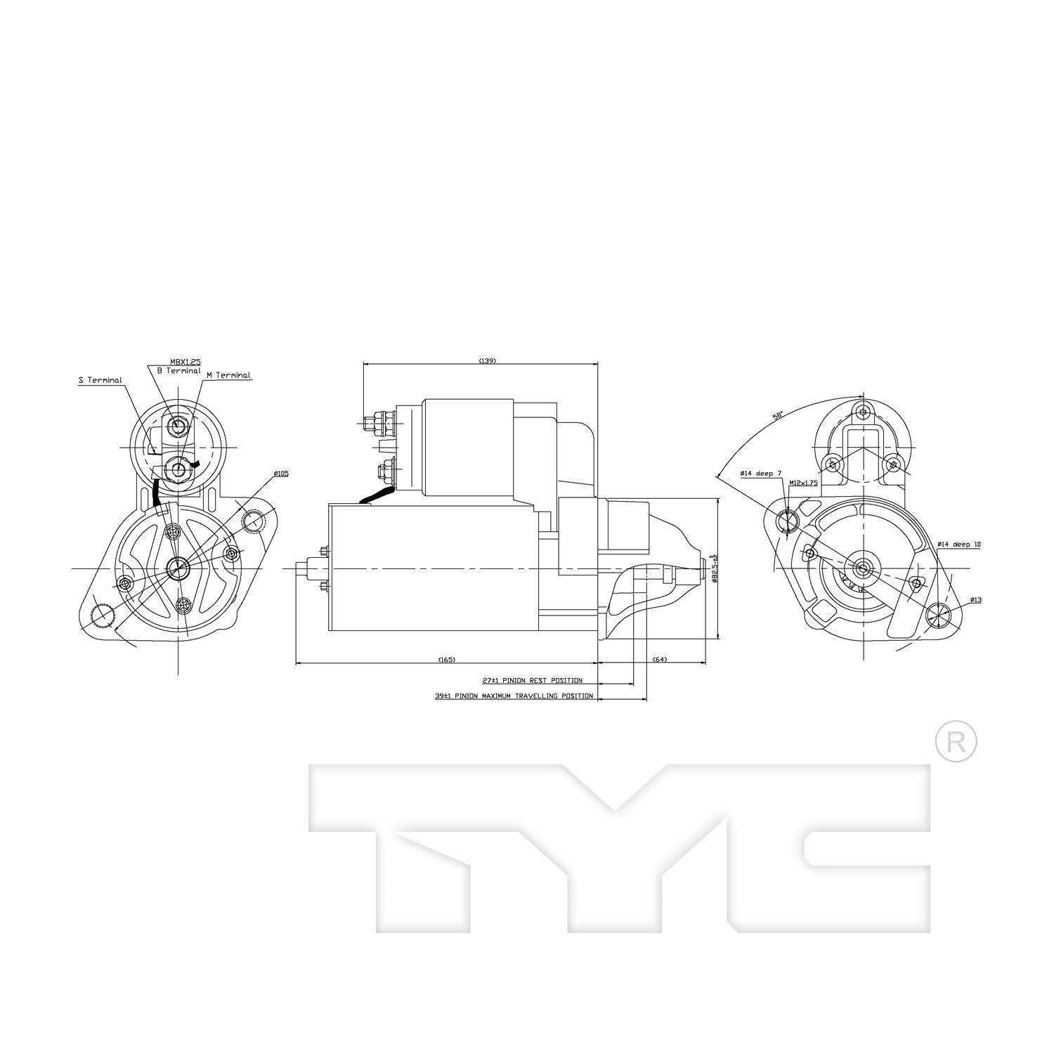 TYC Starter Motor 1-17778