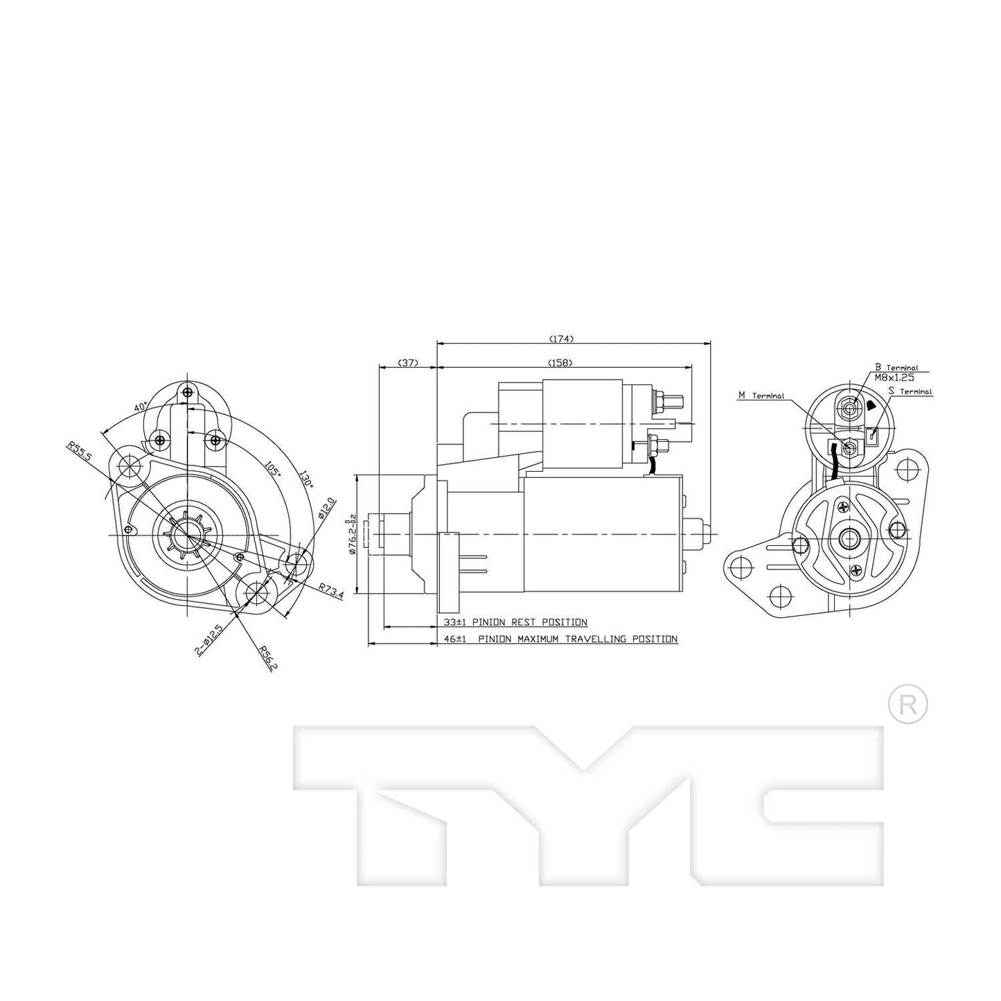 TYC Starter Motor 1-17781