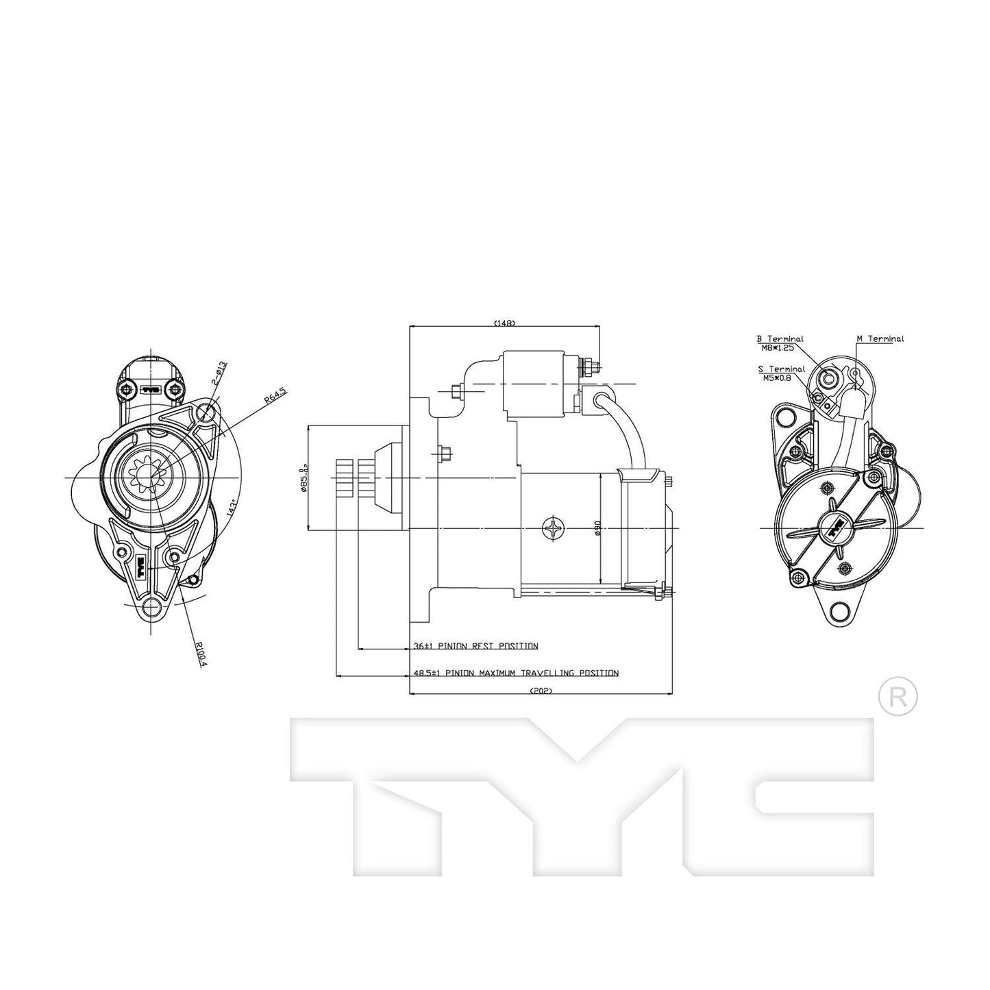 TYC Starter Motor 1-17801