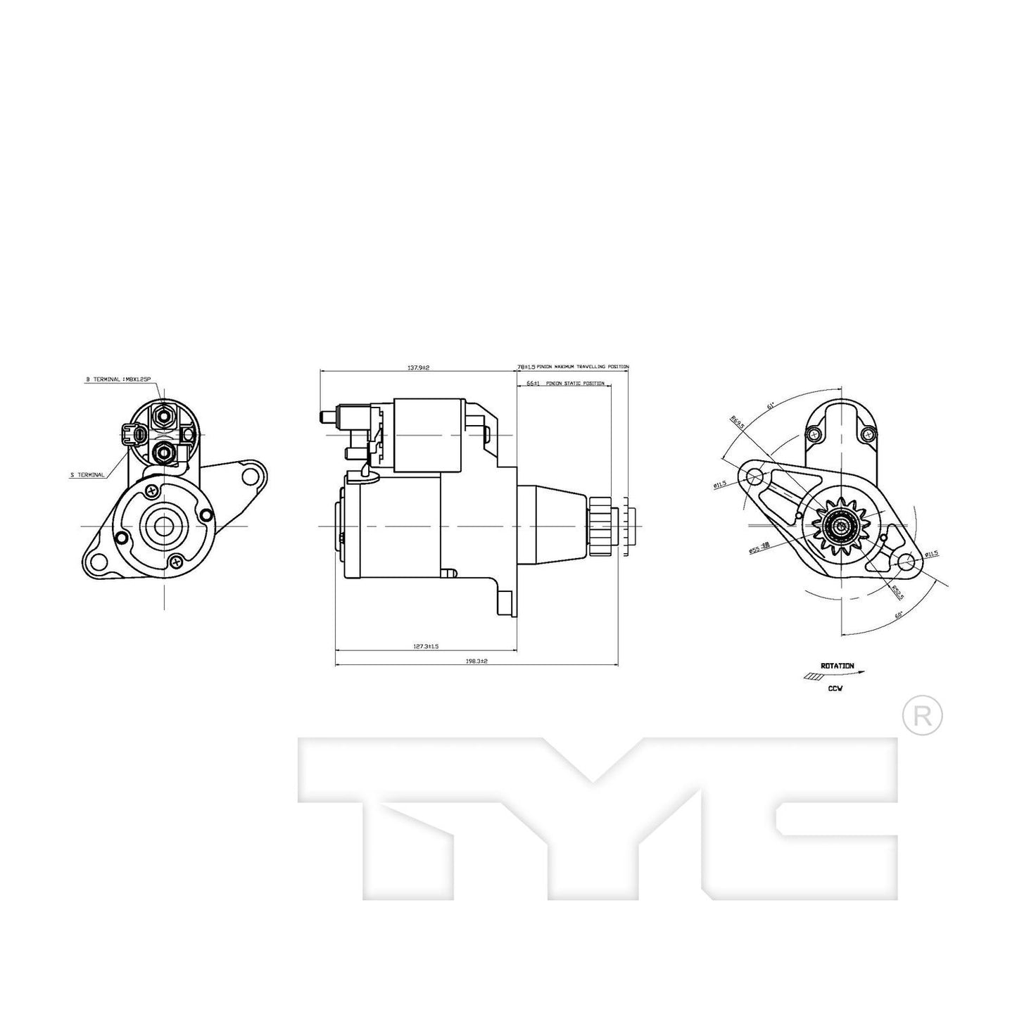 TYC Starter Motor 1-17825