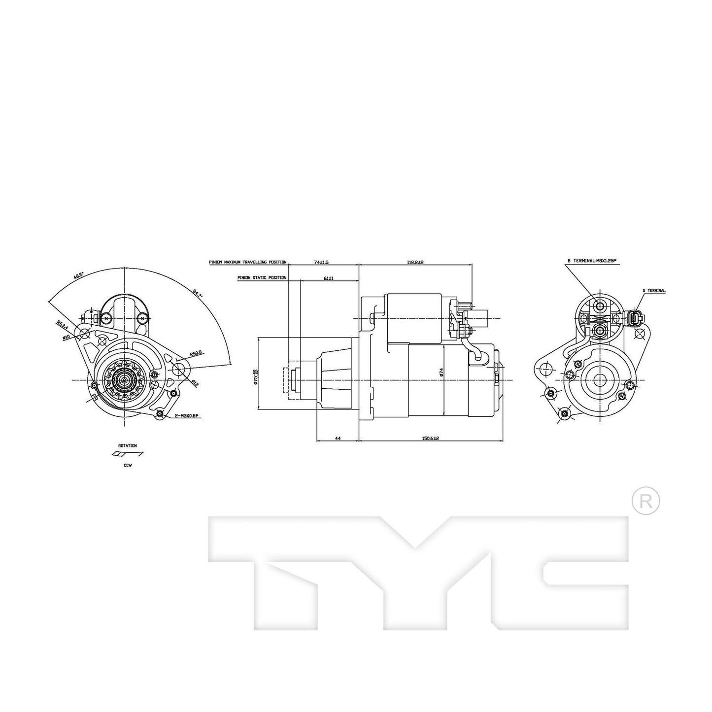 TYC Starter Motor 1-17835