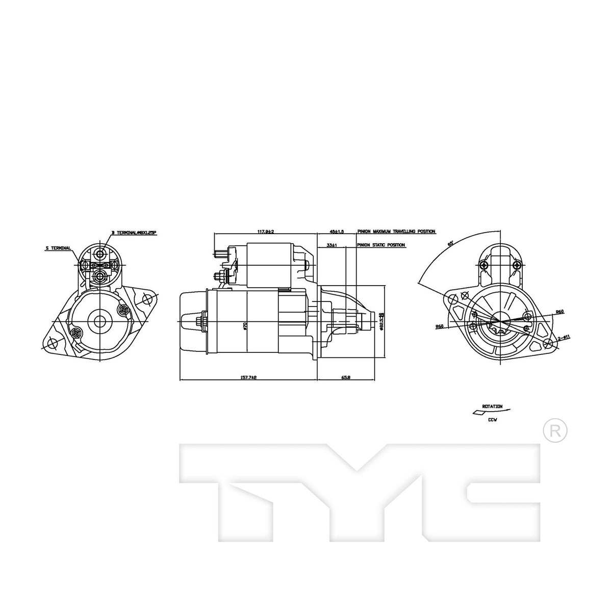 TYC Starter Motor 1-17840