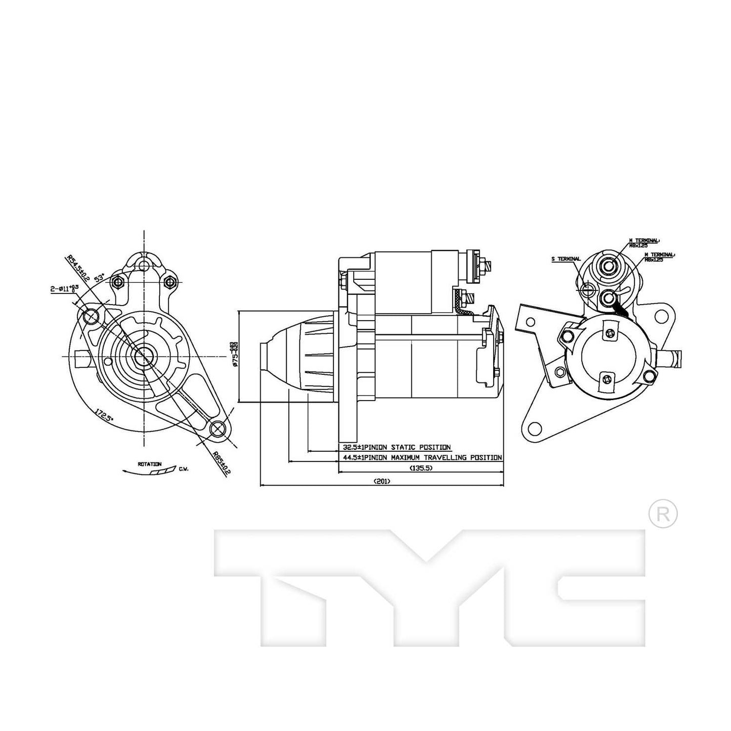 TYC Starter Motor 1-17845