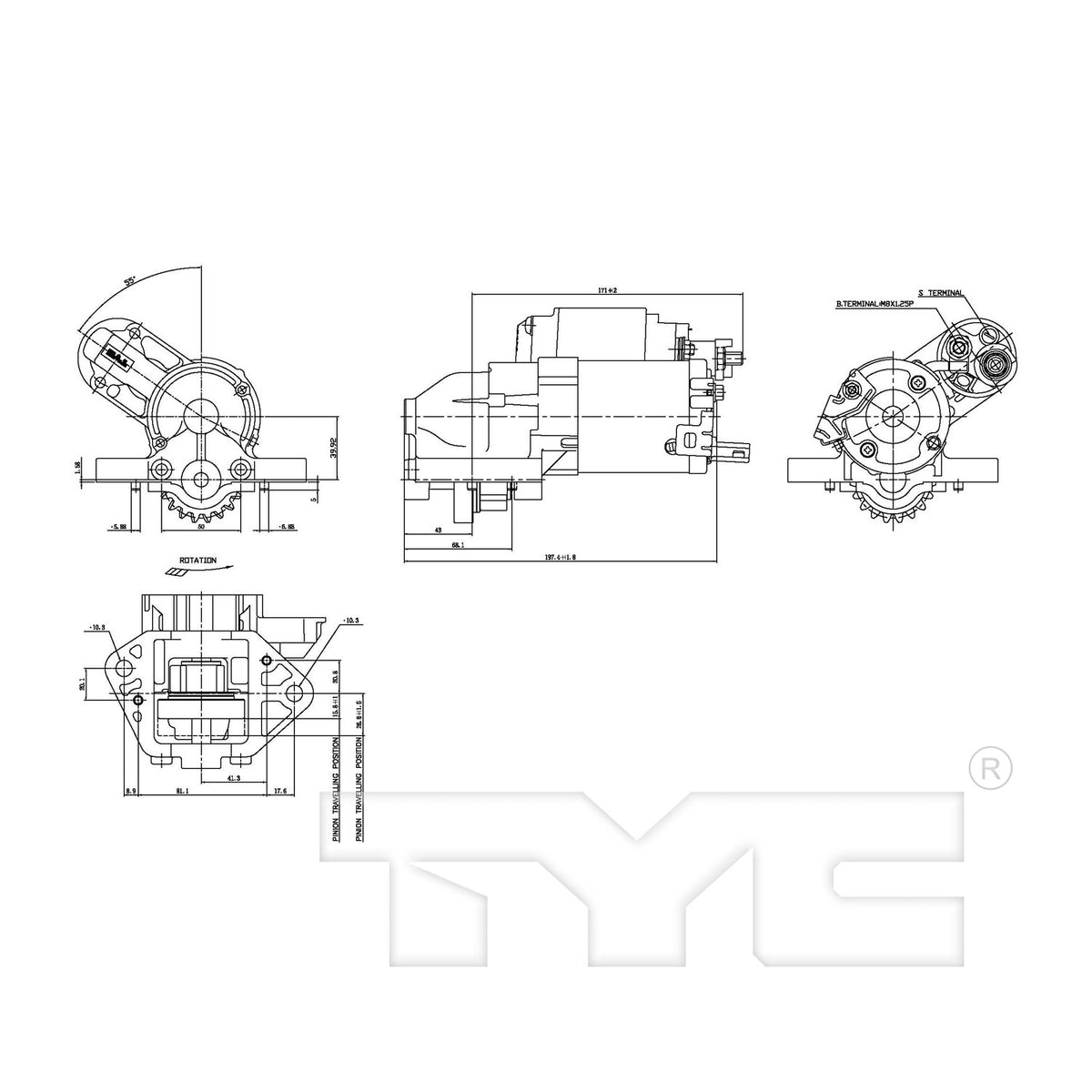 TYC Starter Motor 1-17868