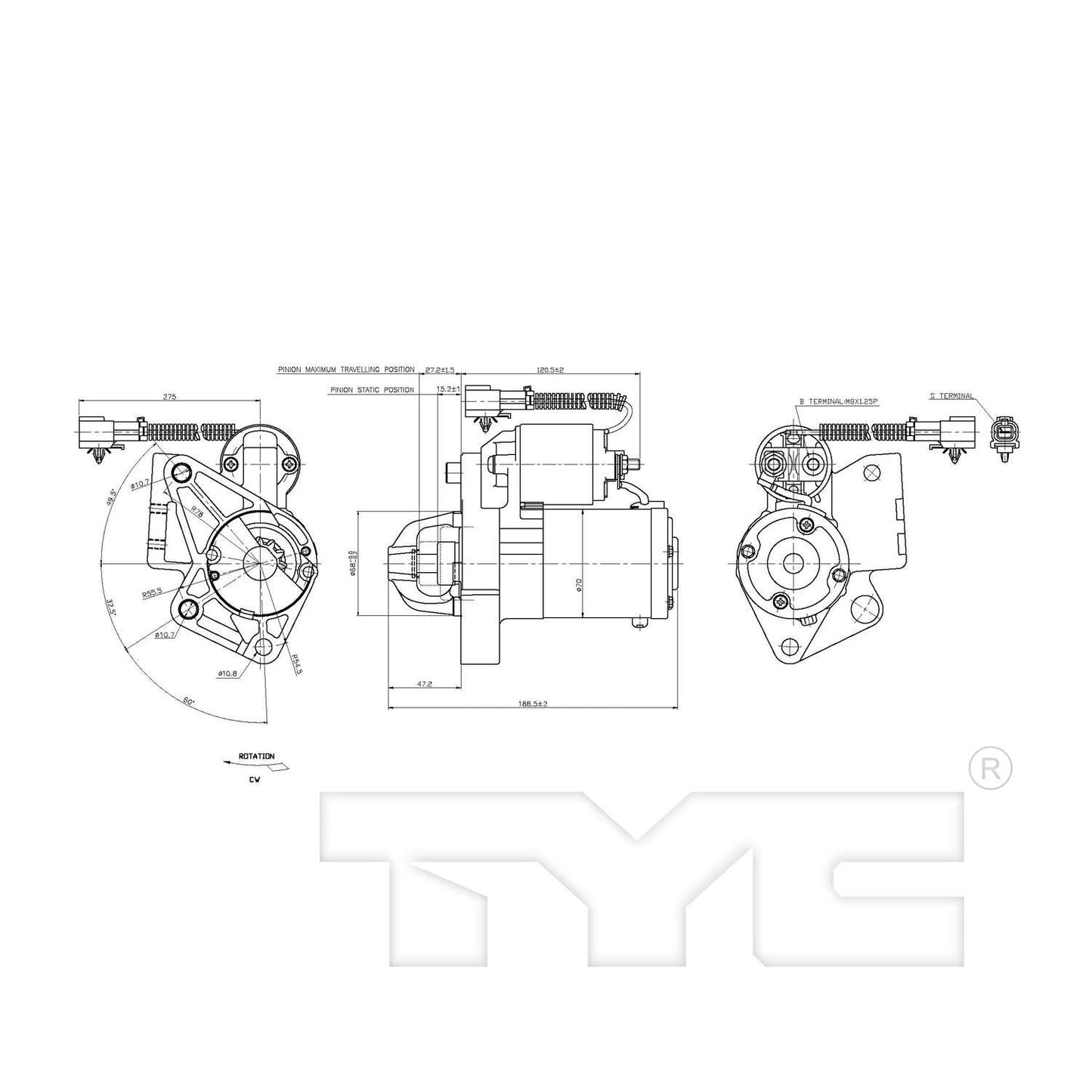 TYC Starter Motor 1-17872