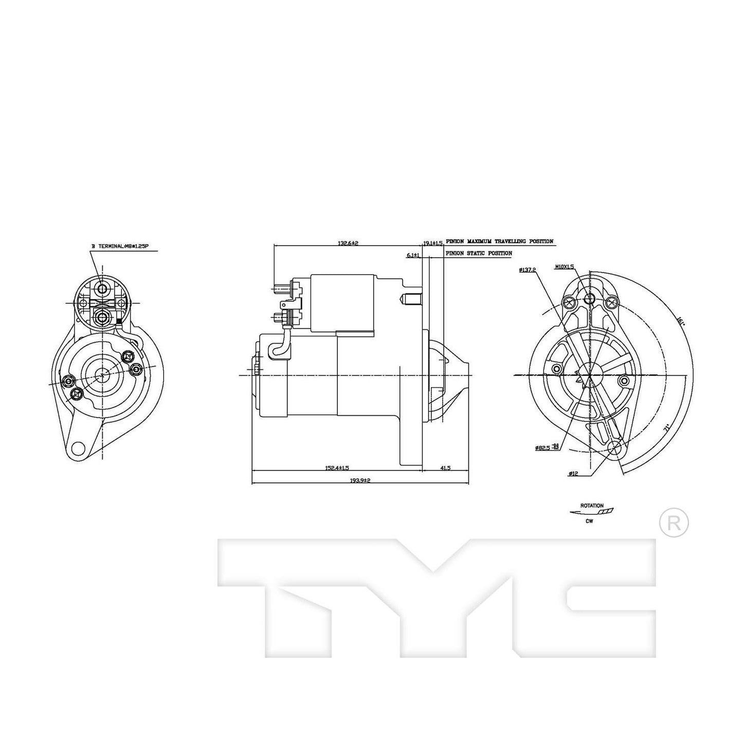 TYC Starter Motor 1-17879
