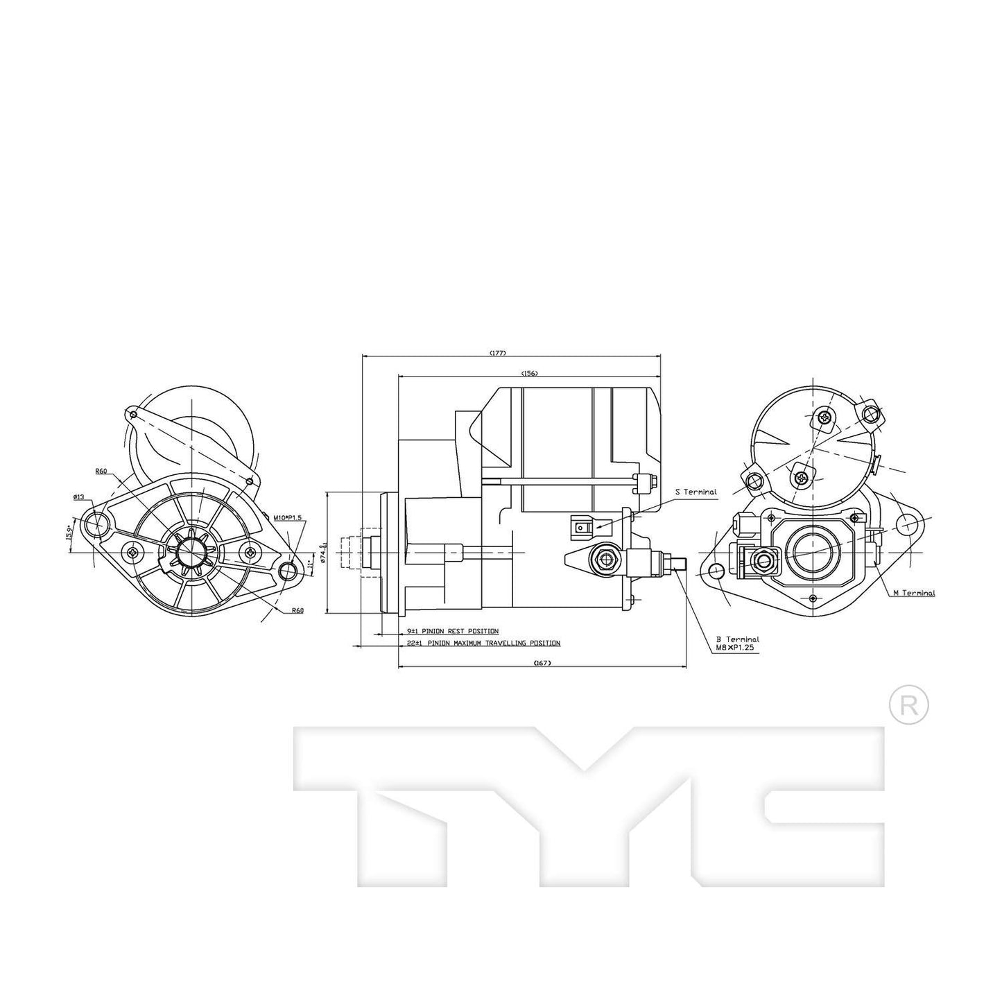 TYC Starter Motor 1-17885
