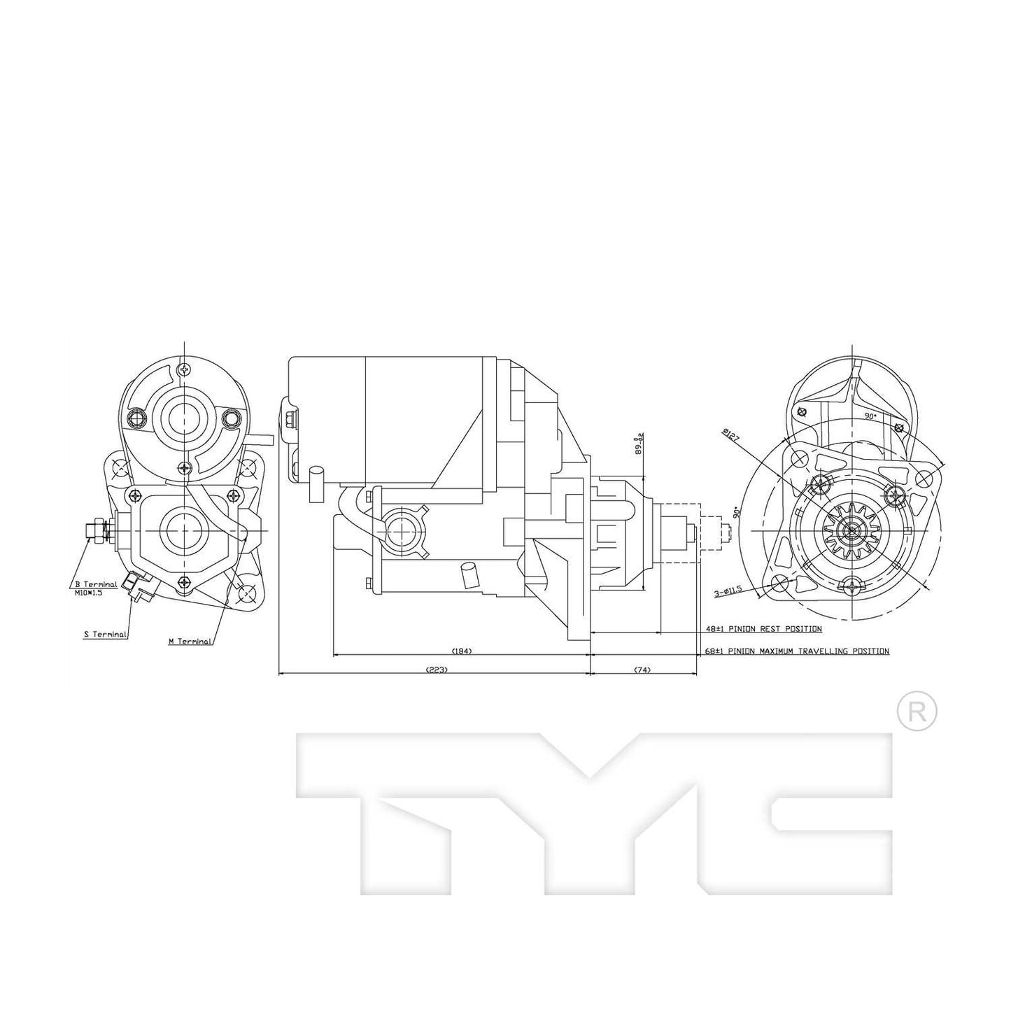 TYC Starter Motor 1-17892