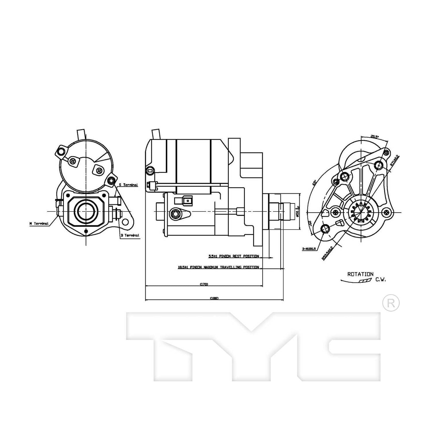 TYC Starter Motor 1-17896