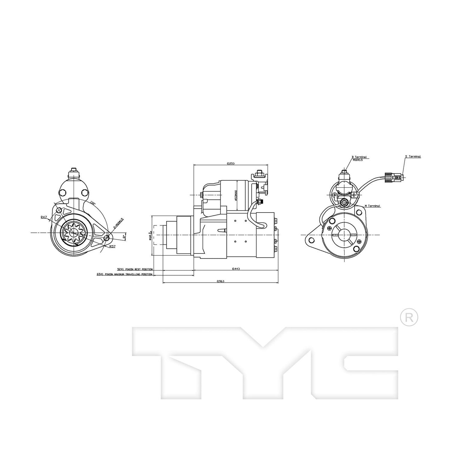 TYC Starter Motor 1-17904