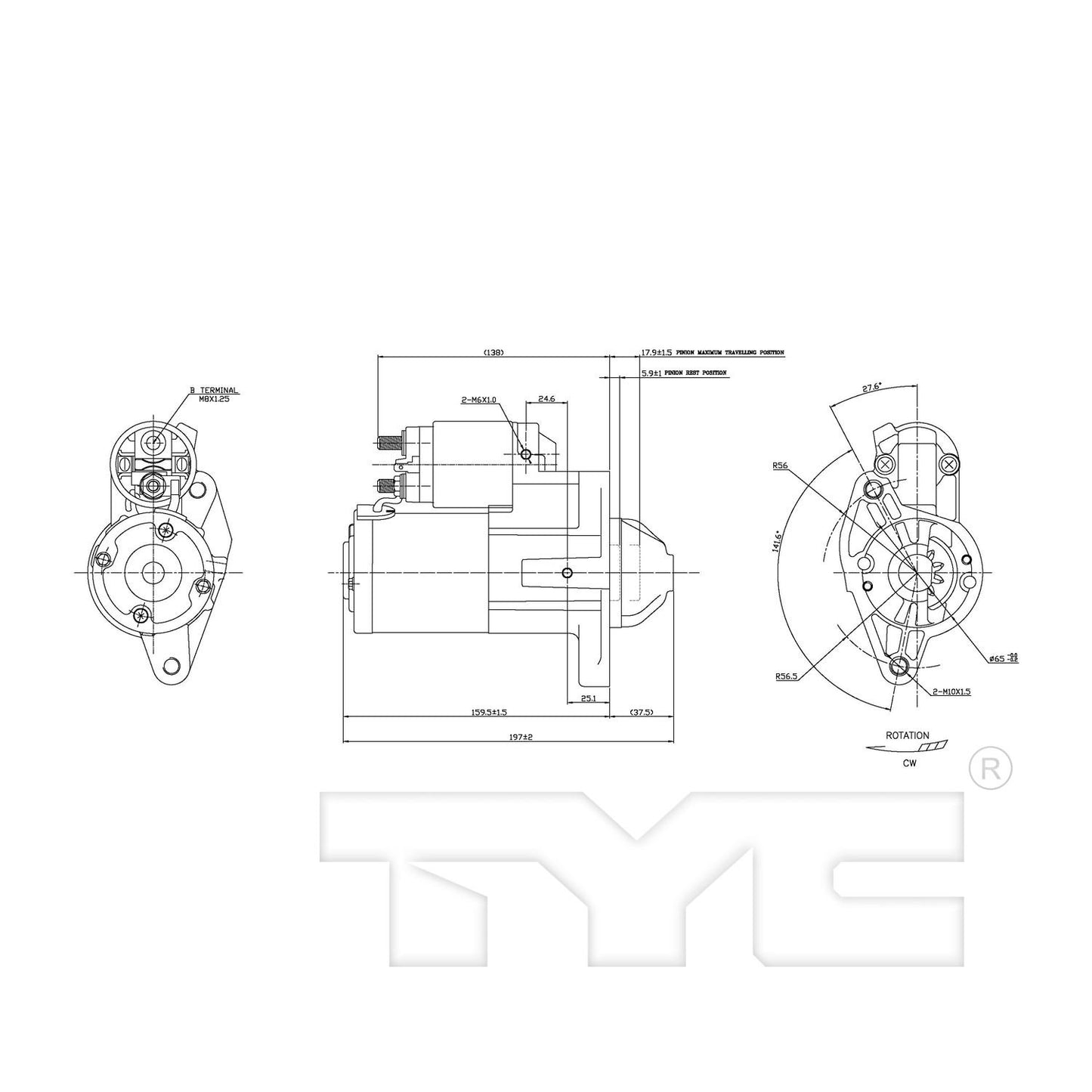 TYC Starter Motor 1-17933