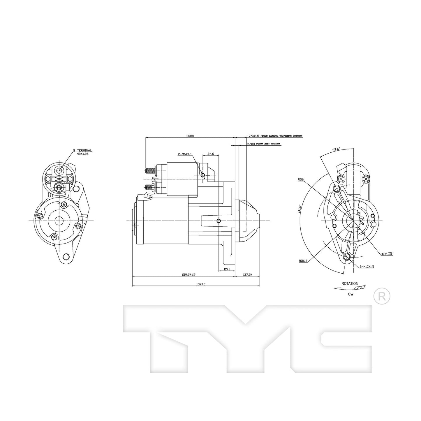 TYC Starter Motor 1-17933