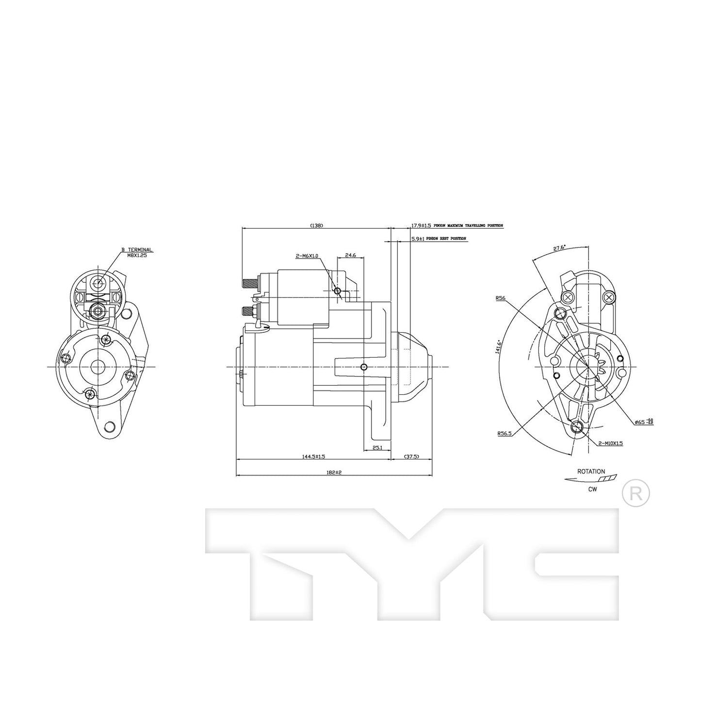 TYC Starter Motor 1-17937