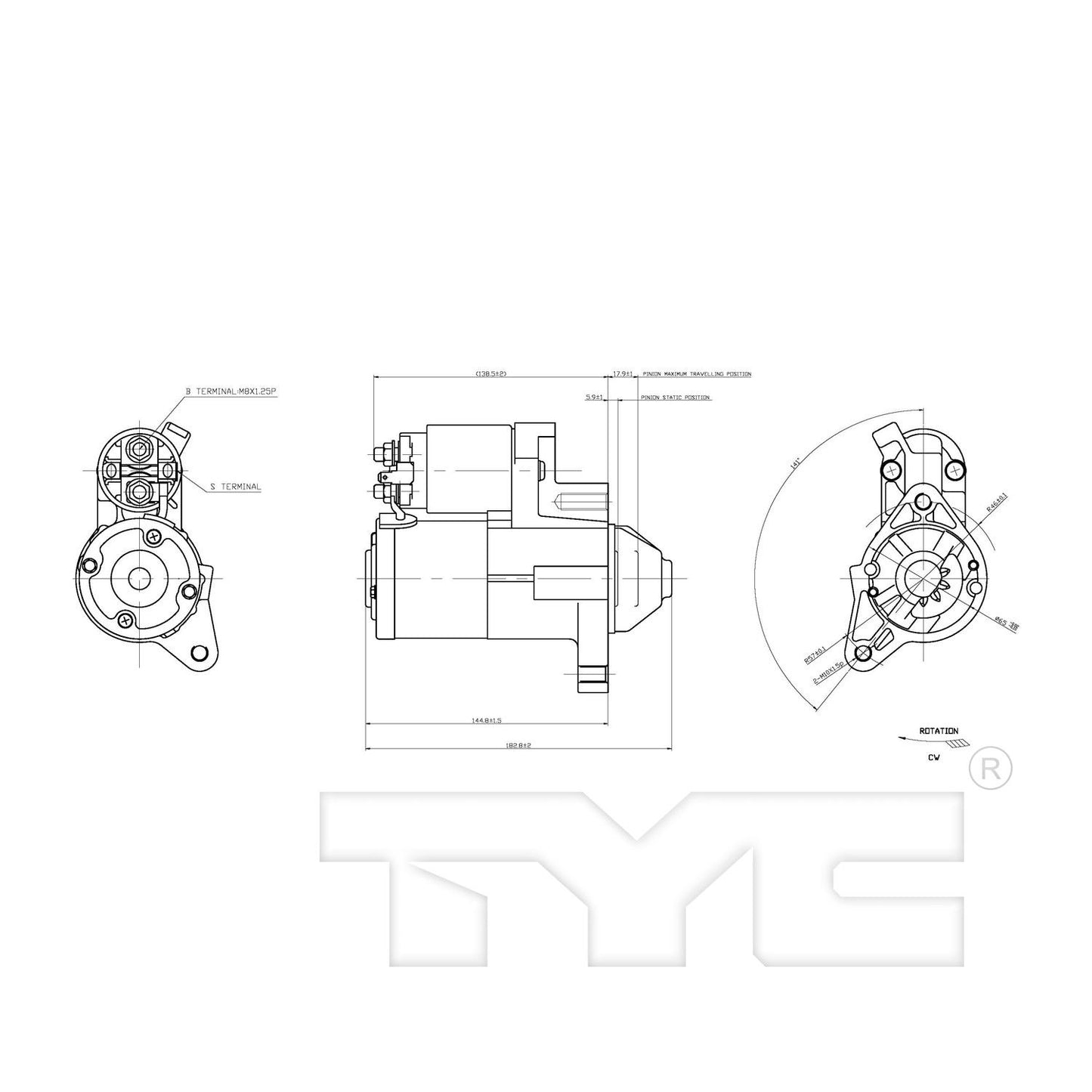 TYC Starter Motor 1-17939