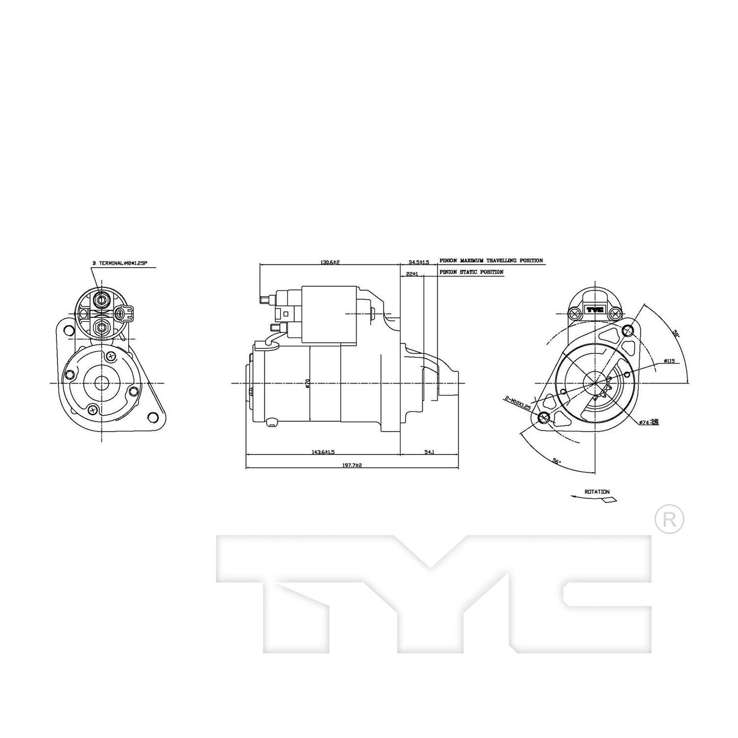 TYC Starter Motor 1-17946