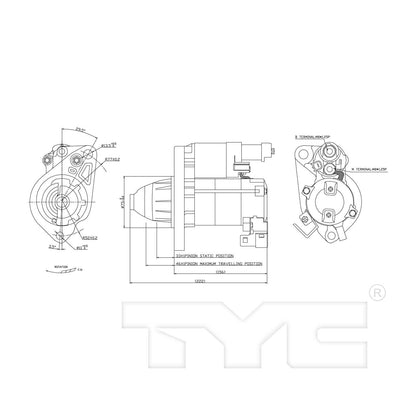 TYC Starter Motor 1-17957