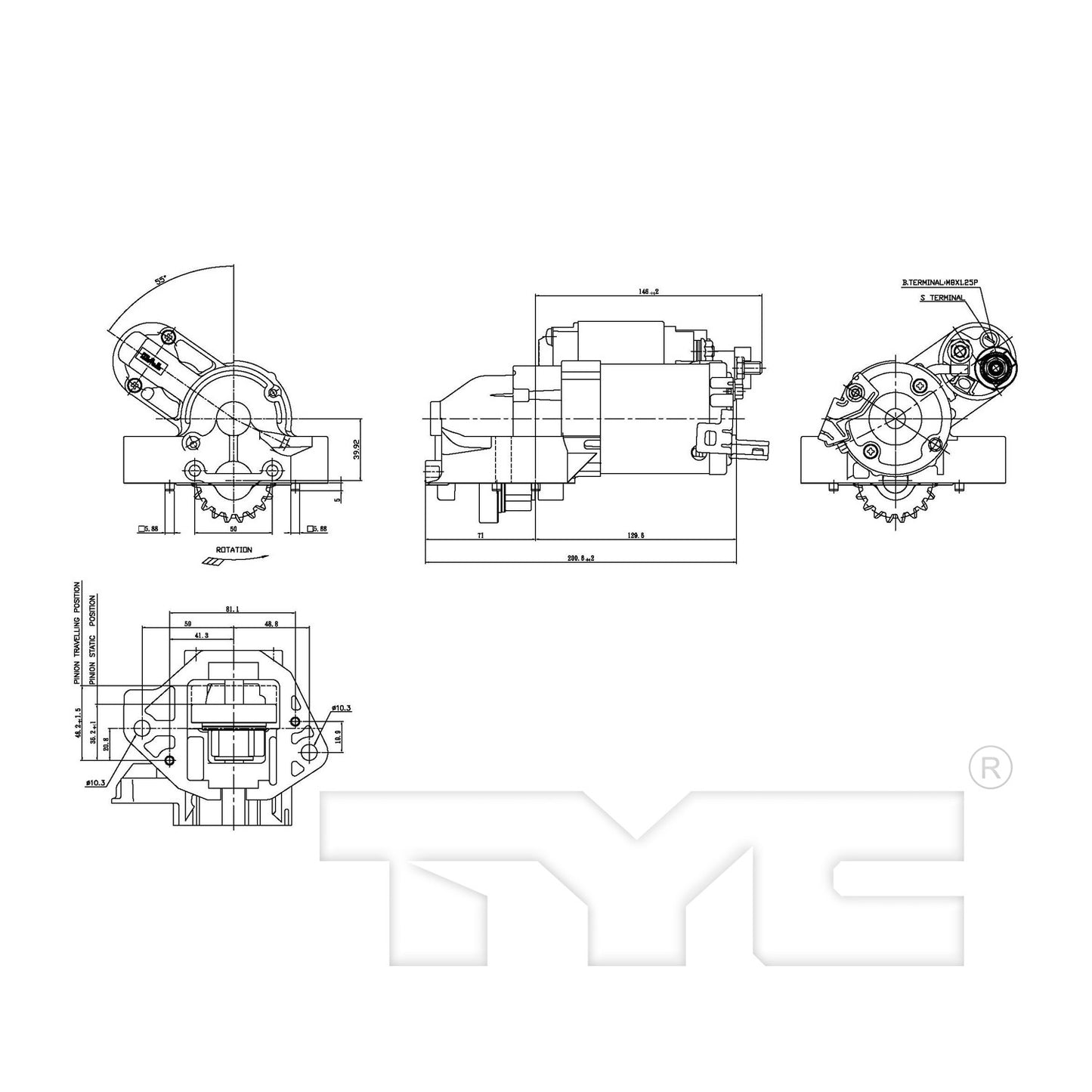 TYC Starter Motor 1-17964